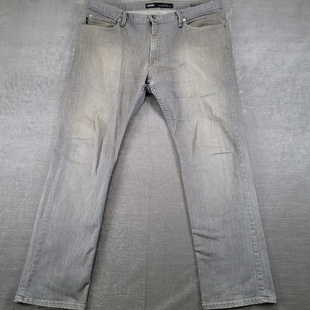 Vans V66 Slim Fit Jeans Mens Gray Pants Off The Wall Skater Actual Sz‎ 38x30